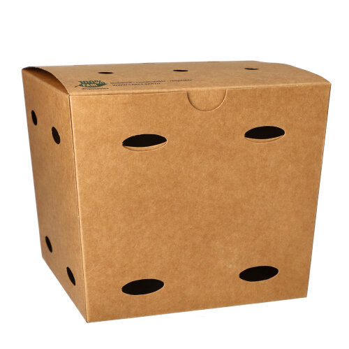 Papstar 250x Pommes-Frites-Boxen (Groß), Pappe. Serie: Pure, Braun, 16x16x14cm