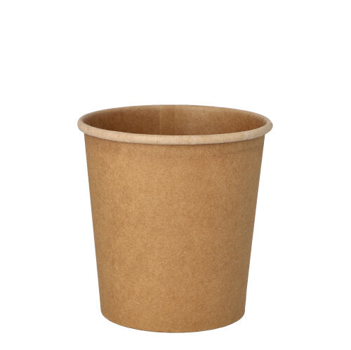 Papstar 500x Suppenbecher, Pappe, Braun, Rund, Inhalt: 470ml, Durchmesser: 9,8cm, Höhe: 10cm