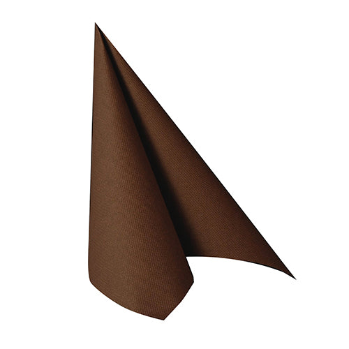 Papstar 250 Servietten "ROYAL Collection" 1/4-Falz 33 cm x 33 cm braun
