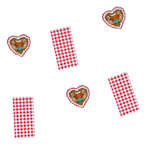 Papstar 10x Flaggenkette, Papier 4 m "Hüttengaudi"