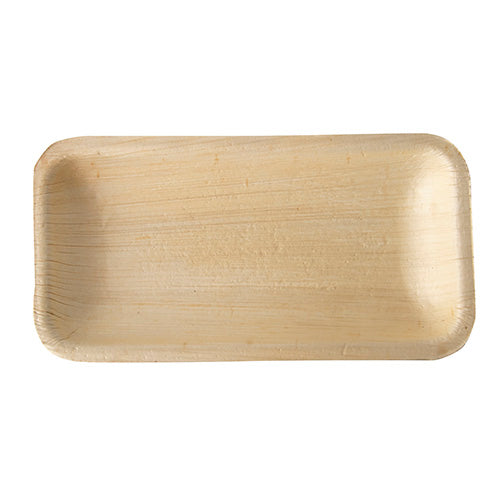 Papstar 4x 25 Tabletts, Palmblatt "pure" eckig 24 cm x 16,5 cm x 2 cm