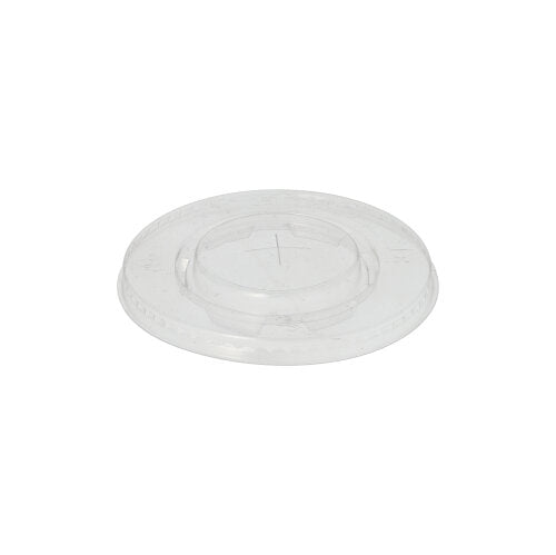 Papstar 20x 100 Deckel, PLA "pure" rund Ø 9,5 cm glasklar mit Kreuzschlitz