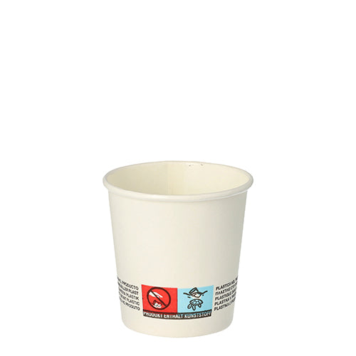 Papstar 1.000x Trinkbecher, Pappe, Weiß, Inhalt: 100ml, Durchmesser: 6cm, Höhe: 6cm