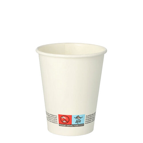 Papstar 1.000x Trinkbecher, Pappe, Weiß, Inhalt: 200ml, Durchmesser: 8cm, Höhe: 9,2cm