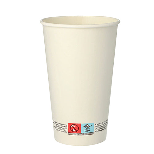 Papstar 1.000 Trinkbecher, Pappe, Weiß, Inhalt: 400ml, Durchmesser: 9cm, Höhe: 13,9cm