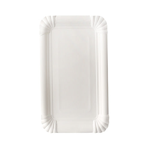 Papstar 25x 12 Teller, Pappe "pure" eckig 13 cm x 20 cm weiss