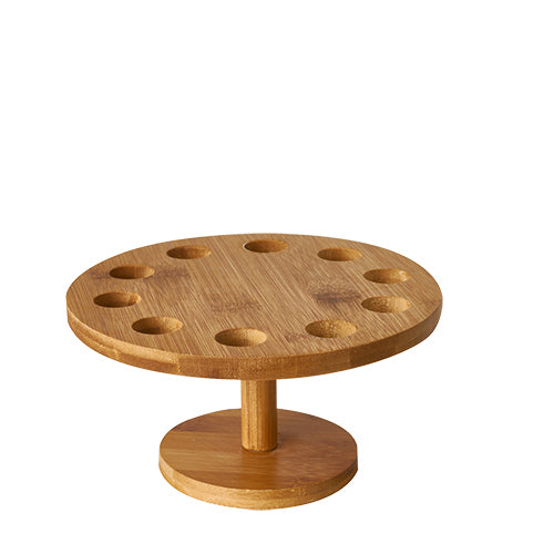 Papstar 6x Tray (Für 10 Holz-Spritztüten), Bambus, Serie: PURE, Durchmesser: 18cm, Höhe: 9cm