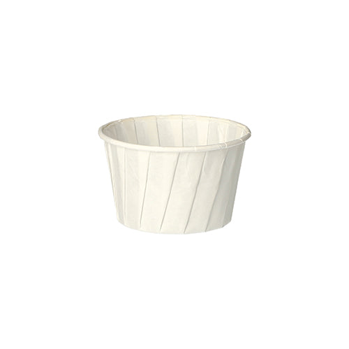 Papstar 2.000 Dressingbecher rund, Material: Papier, Farbe: weiß, Füllinhalt: 90 ml, Abmessungen: Ø 6,6cm · 4,2cm