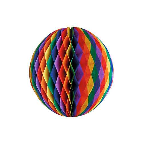Papstar 10x Wabenball Ø 30 cm "Rainbow" schwer entflammbar