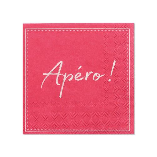 Papstar 280 Servietten, 3-lagig 1/4-Falz 25 cm x 25 cm fuchsia "Apero"