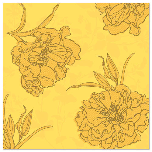 Papstar 250 Servietten "ROYAL Collection" 1/4-Falz 40 cm x 40 cm gelb "Thalia"