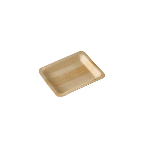 Papstar 10x 50 Fingerfood - Teller, Holz "pure" eckig 12 cm x 9,5 cm
