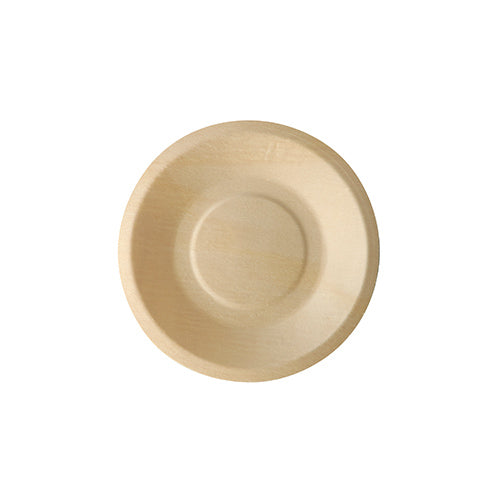 Papstar 10x 50 Fingerfood - Teller, Holz "pure" rund Ø 14 cm · 2 cm