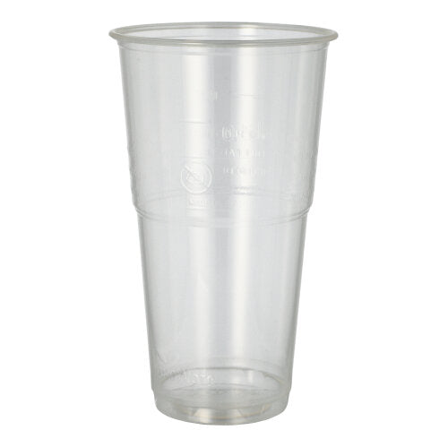 Papstar 12x 12 Kaltgetränkebecher, PLA "pure" 0,5 l Ø 9,5 cm · 16,2 cm glasklar mit Schaumrand