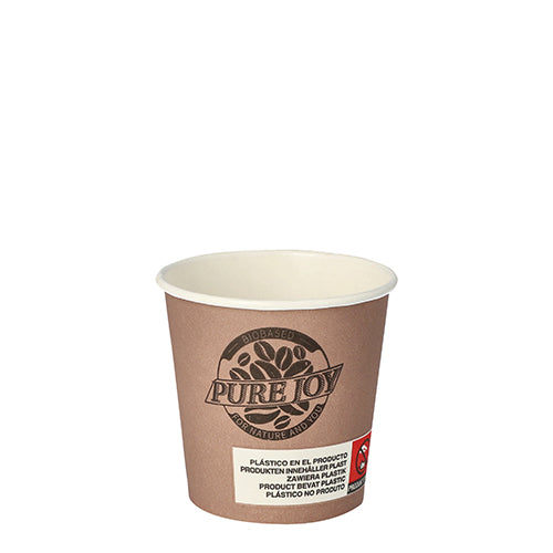 Papstar 25x 80 Trinkbecher, Pappe 0,1 l Ø 6 cm · 6 cm lila "Pure Joy"