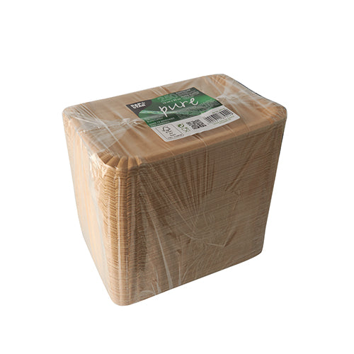 Papstar 1.000x Teller, Pappe, Braun, Serie: Pure, 20x13cm