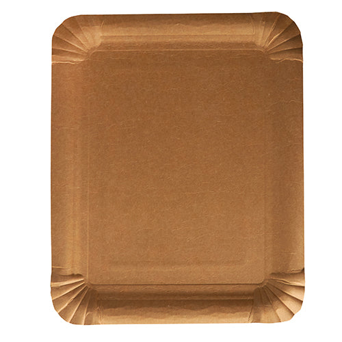Papstar 2x 250 Teller, Pappe "pure" eckig 16,5 cm x 20 cm braun