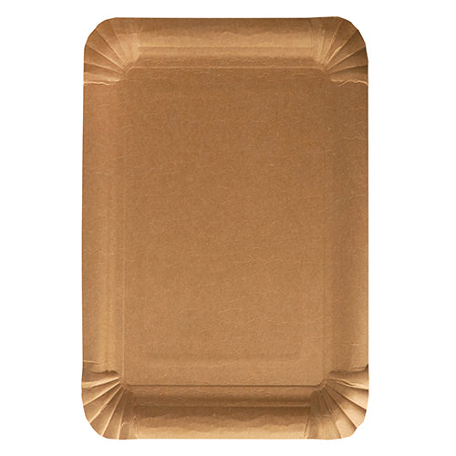 Papstar 2x 250 Teller, Pappe "pure" eckig 16,5 cm x 23 cm braun