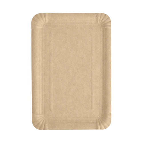 Papstar 500x Teller, Pappe, Braun, Serie: Pure, 23x16,5cm