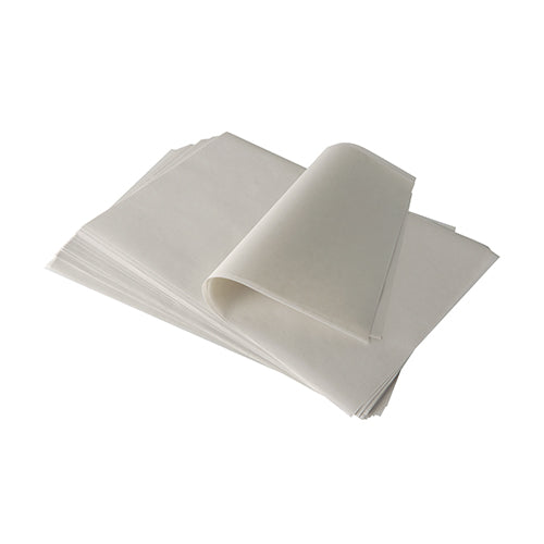 Papstar 1x Metzgerwachspapier, 1/8 Bogen "pure" eckig 37,5 cm x 25 cm weiss mit Palmwachsbeschichtung à 12,5 kg, fettdicht