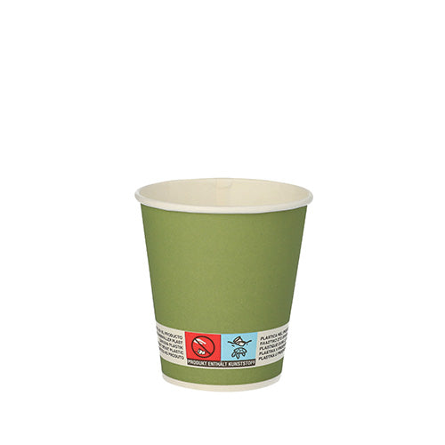 Papstar 400x Trinkbecher "Whiskey", Pappe, Grün, Inhalt: 100ml, Durchmesser: 7,2cm, Höhe: 7,5cm
