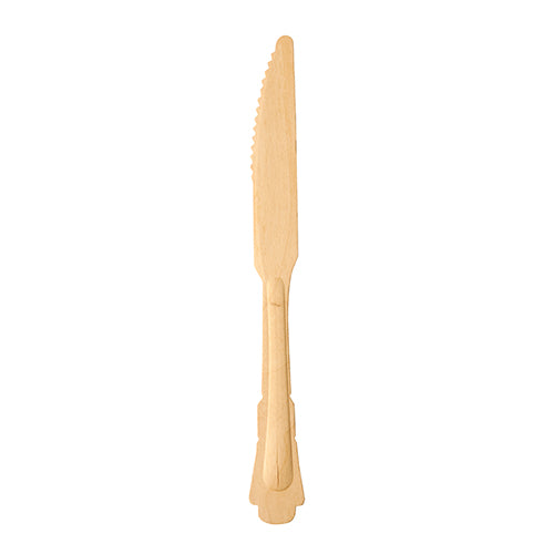 Papstar 10x 50 Messer, Holz "pure" 20,5 cm "Vintage"