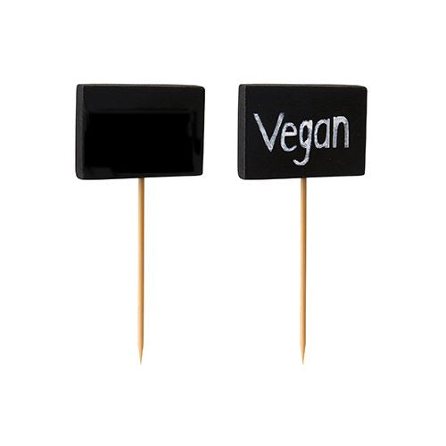 Papstar 200 Fingerfood - Picker "Blackboard", Material: Bambus und Holz, Länge 8,5cm