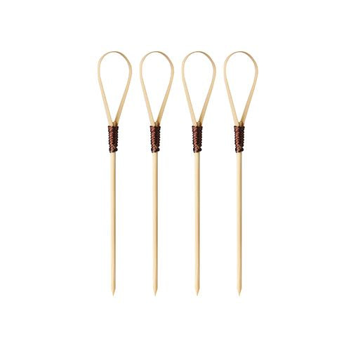 Papstar 400 Fingerfood - Picker "Loop", Material: Bambus, Länge: 10cm