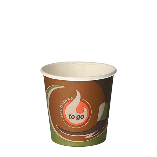 Papstar 2.000x Trinkbecher "Barista Time - To Go", Pappe, Bunt, Inhalt: 100ml, Durchmesser: 6cm, Höhe: 6cm