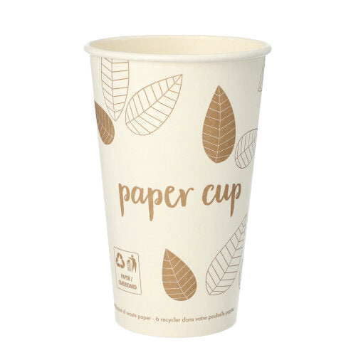 Papstar 20x 50 Trinkbecher, Pappe "pure" 0,4 l Ø 9 cm · 13,9 cm "ZERO"