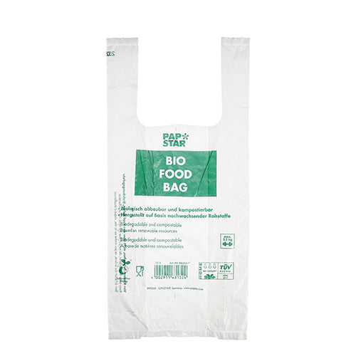 Papstar 2.000x Hemdchen-Tragetaschen (Knotenbeutel auf Rolle), Bio-Folie, Transparent, 47x22cm