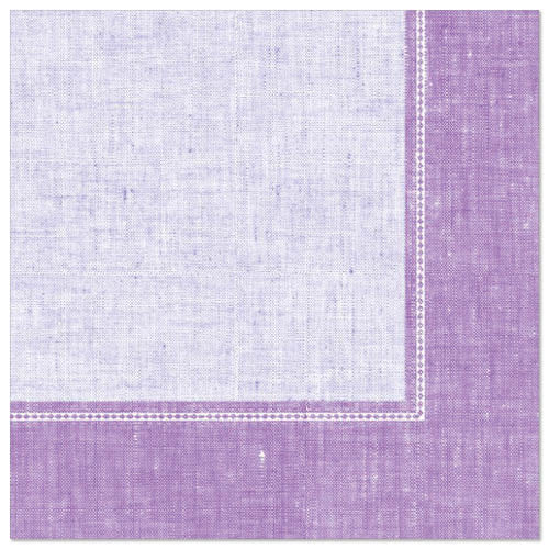 Papstar 250 Servietten "ROYAL Collection" 1/4-Falz 40 cm x 40 cm flieder "Linum"