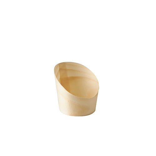 Papstar 10x 50 Snackbecher, Holz "pure" Ø 5,5 cm · 6,5 cm