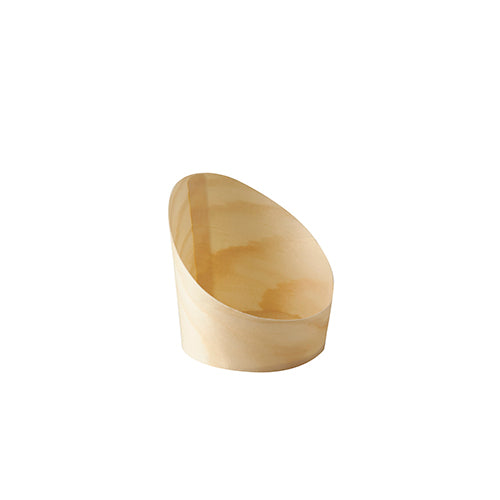 Papstar 10x 50 Snackbecher, Holz "pure" Ø 6,5 cm · 7,2 cm