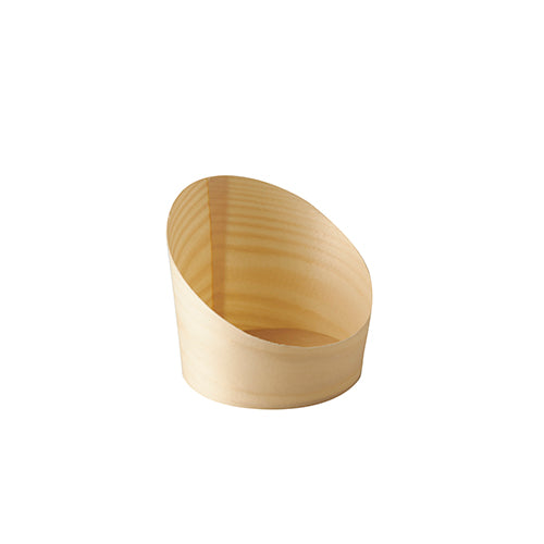 Papstar 10x 25 Snackbecher, Holz "pure" Ø 8,2 cm · 8,5 cm