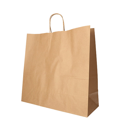Papstar 10x 25 Tragetaschen, Papier 35 cm x 35 cm x 14 cm braun mit gedrehtem Tragegriff