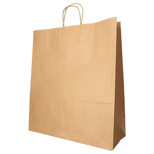 Papstar 10x 25 Tragetaschen, Papier 41 cm x 35 cm x 14 cm braun mit gedrehtem Tragegriff