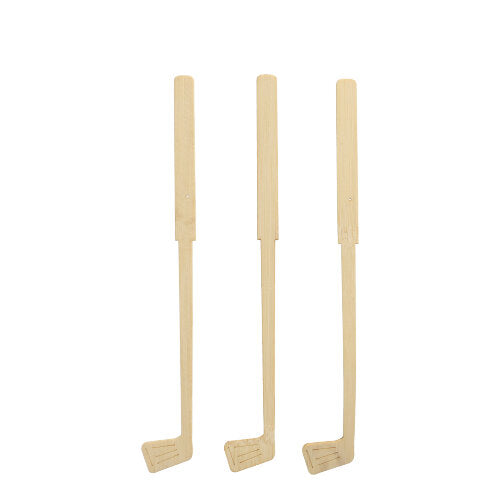 Papstar 10x 100 Getränke-Quirle, Bambus "pure" 15 cm "Golf"