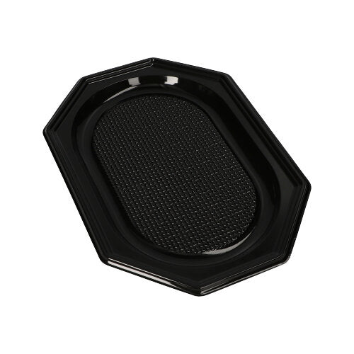 Papstar 10x 10 Servierplatten, PET, Schwarz, 34x25cm
