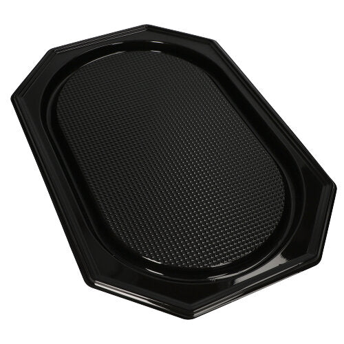 Papstar 10x 10 Servierplatten, PET 53 cm x 35 cm schwarz