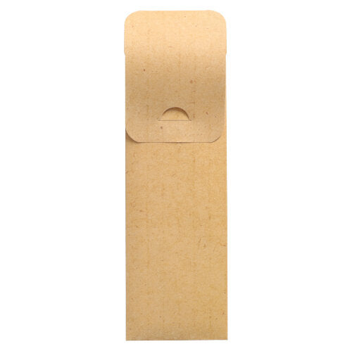 Papstar 1x 500 Bestecktaschen 23,5 cm x 7,3 cm natur inkl. weißer Serviette 40 x 40 cm 2-lag.