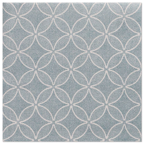 Papstar 250 Servietten "ROYAL Collection" 1/4-Falz 40 cm x 40 cm arktikblau "Circle Flowers"