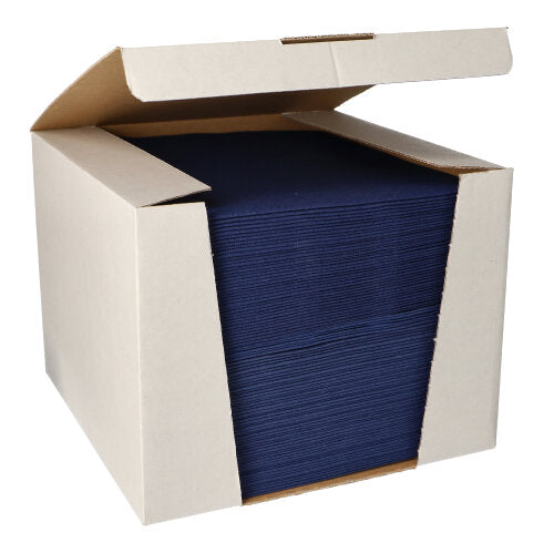 Papstar 100 Servietten "ROYAL Collection" 1/4-Falz 40 cm x 40 cm dunkelblau