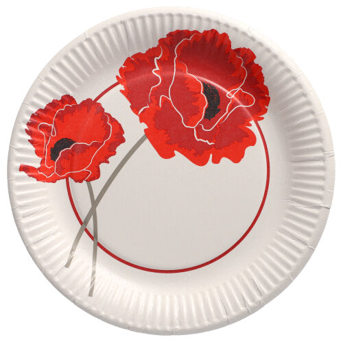 Papstar 200 Teller "Poppy", Material: Pappe, Durchmesser: 23cm