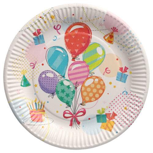Papstar 200 Teller "Fete", Material: Pappe, Durchmesser: 23cm