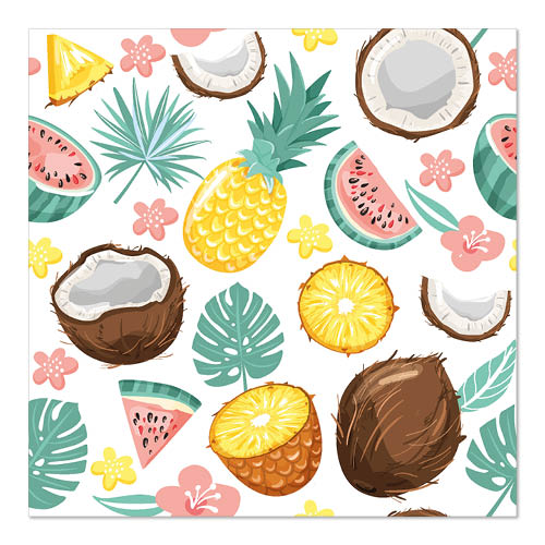 Papstar 10x 20 Servietten, 3-lagig 1/4-Falz 33 cm x 33 cm "Coconut"