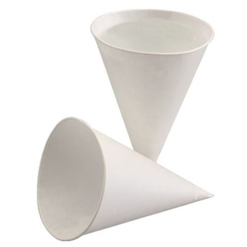 Papstar 5.000x Spitzbecher, Zuckerrohrpapier, Weiß, Inhalt: 150ml, Durchmesser: 8,5cm, Höhe: 11,5cm