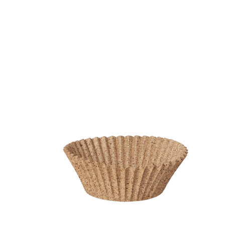 Papstar 24x 100 Backförmchen rund Ø 5 cm · 3 cm natur aus Frischfaser und Kakaoschalen