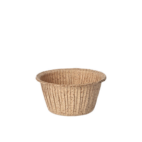Papstar 24x 20 Muffins-Backförmchen rund Ø 5 cm · 4 cm natur aus Frischfaser und Kakaoschalen