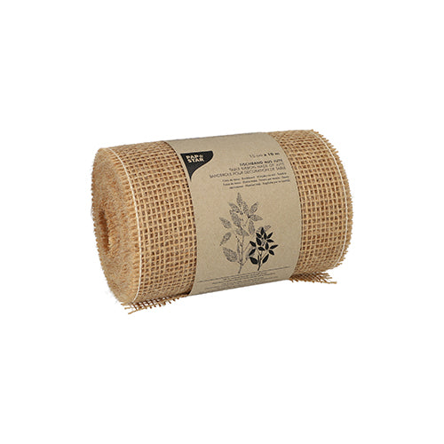 Papstar 10x Dekoband Jute 10 m x 15 cm natur auf Rolle